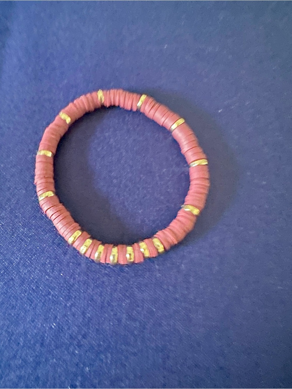 Brown and Multi-Colored handmade beaded bracelets with Gold Accents. - Picture 6 of 6